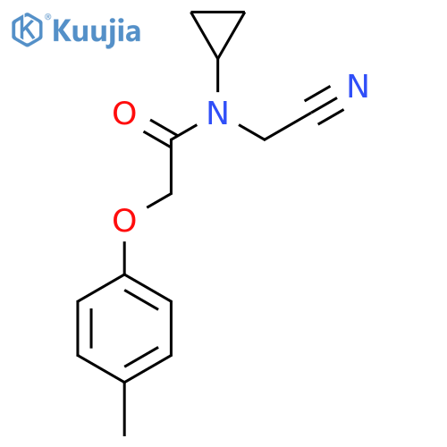 N-(cyanomethyl)-N-cyclopropyl-2-(4-methylphenoxy)acetamide structure