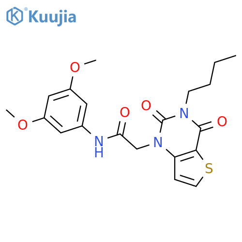 2-{3-butyl-2,4-dioxo-1H,2H,3H,4H-thieno[3,2-d]pyrimidin-1-yl}-N-(3,5-dimethoxyphenyl)acetamide structure