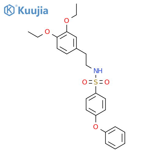 N-[2-(3,4-diethoxyphenyl)ethyl]-4-phenoxybenzene-1-sulfonamide structure