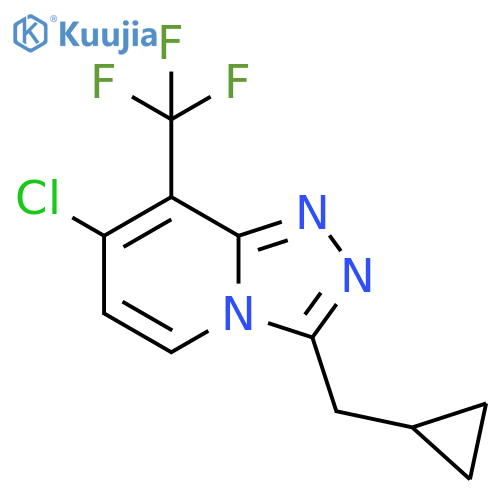 7-chloro-3-(cyclopropylmethyl)-8-(trifluoromethyl)-[1,2,4]triazolo[4,3-a]pyridine structure