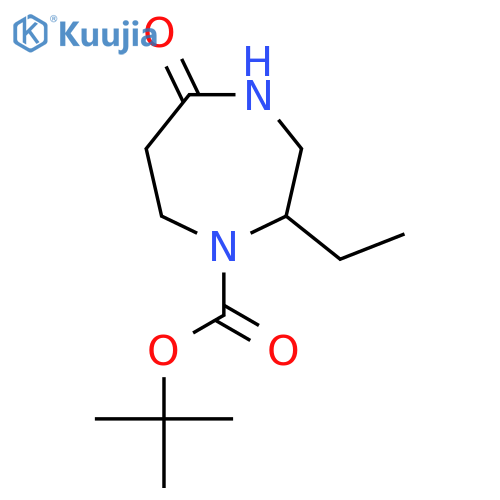 Tert-butyl 2-ethyl-5-oxo-1,4-diazepane-1-carboxylate structure