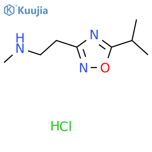 2-(5-Isopropyl-1,2,4-oxadiazol-3-yl)-N-methylethanamine Hydrochloride structure