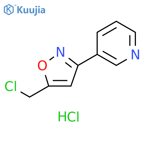 3-[5-(chloromethyl)-3-isoxazolyl]pyridine hydrochloride structure