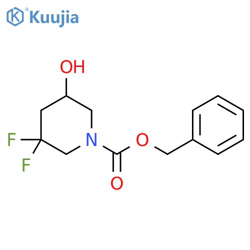 1-Piperidinecarboxylic acid, 3,3-difluoro-5-hydroxy-, phenylmethyl ester structure