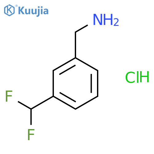 3-(difluoromethyl)phenylmethanamine,hydrochloride structure