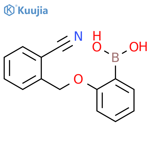 2-(2-Cyanophenylmethoxy)phenylboronic acid structure