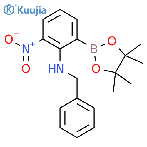 2-N-Benzylamino-3-nitrophenylboronic Acid Pinacol Ester structure