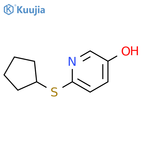 6-(cyclopentylsulfanyl)pyridin-3-ol structure