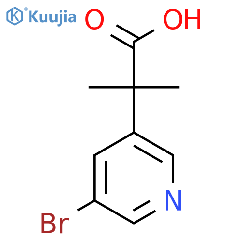 2-(5-bromopyridin-3-yl)-2-methylpropanoic acid structure