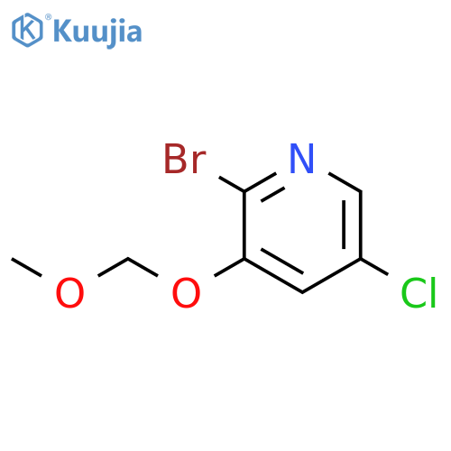2-bromo-5-chloro-3-(methoxymethoxy)pyridine structure