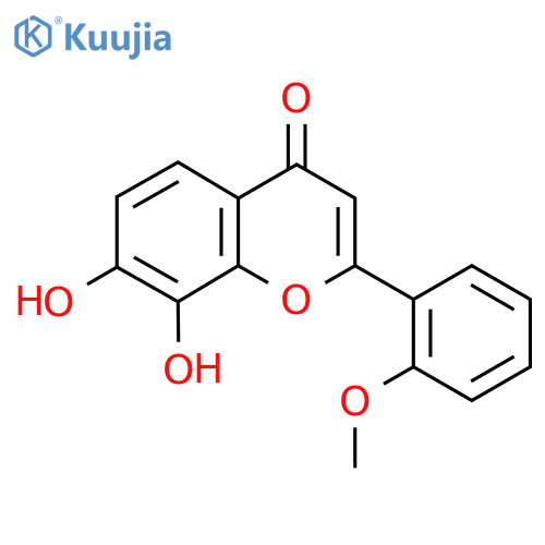 7,8-dihydroxy-2-(2-methoxyphenyl)chromen-4-one structure