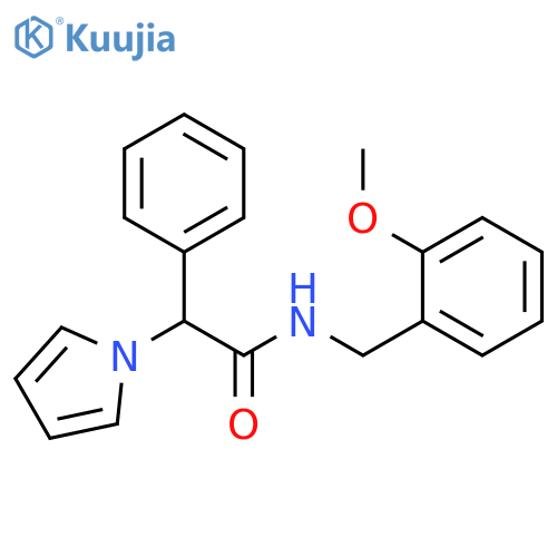 N-[(2-methoxyphenyl)methyl]-2-phenyl-2-(1H-pyrrol-1-yl)acetamide structure