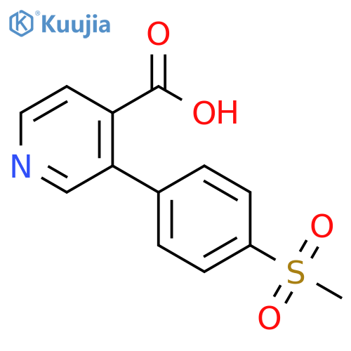 4-Pyridinecarboxylic acid, 3-[4-(methylsulfonyl)phenyl]- structure