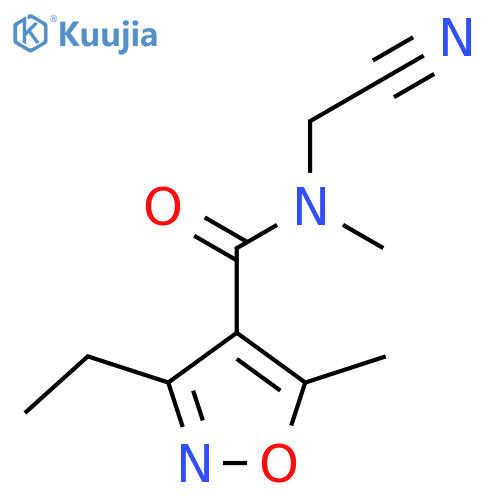 N-(cyanomethyl)-3-ethyl-N,5-dimethyl-1,2-oxazole-4-carboxamide structure