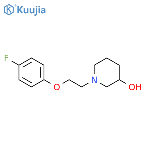 1-[2-(4-fluorophenoxy)ethyl]piperidin-3-ol structure