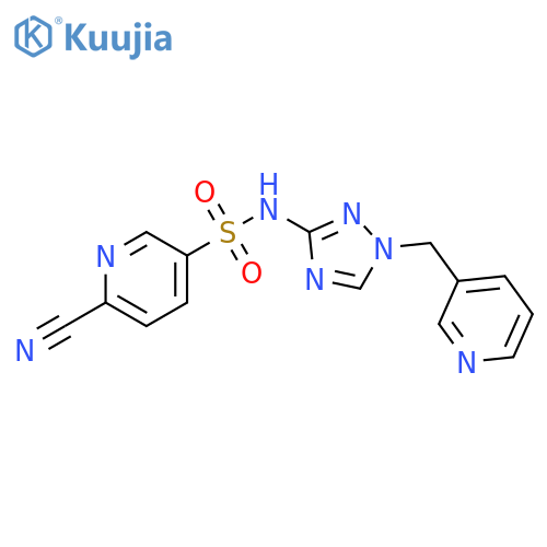 3-Pyridinesulfonamide, 6-cyano-N-[1-(3-pyridinylmethyl)-1H-1,2,4-triazol-3-yl]- structure