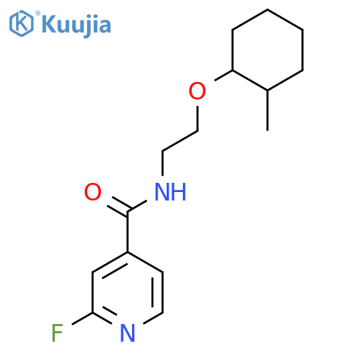 2-fluoro-N-{2-(2-methylcyclohexyl)oxyethyl}pyridine-4-carboxamide structure