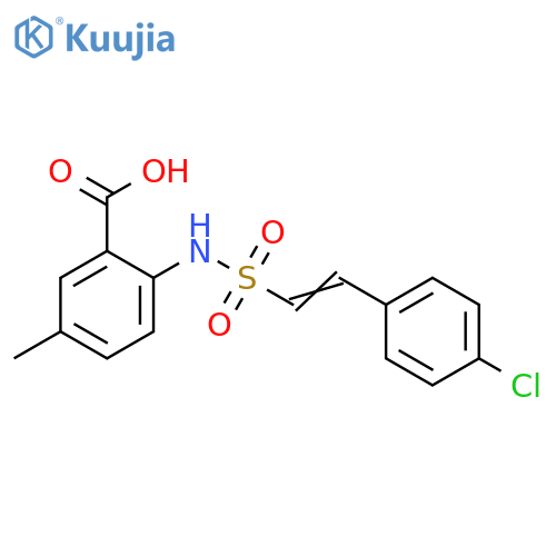 2-[[[2-(4-Chlorophenyl)ethenyl]sulfonyl]amino]-5-methylbenzoic acid structure