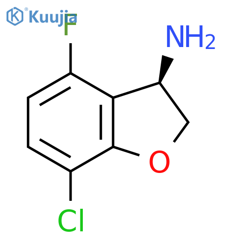 (3R)-7-Chloro-4-fluoro-2,3-dihydro-1-benzofuran-3-amine structure