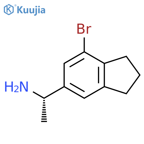(1S)-1-(7-bromoindan-5-yl)ethanamine structure