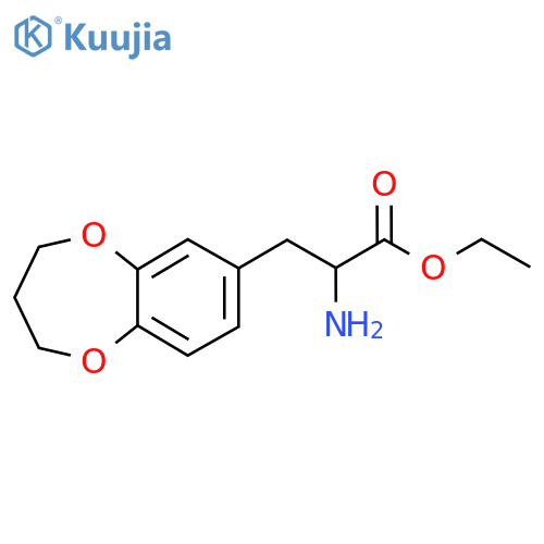 ethyl 2-amino-3-(3,4-dihydro-2H-1,5-benzodioxepin-7-yl)propanoate structure