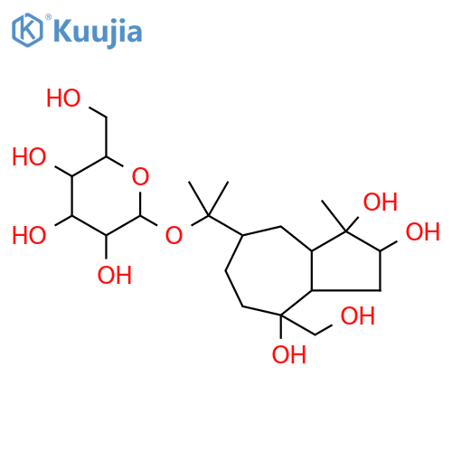 b-D-Glucopyranoside,1-[(2S,3S,3aR,5R,8R,8aS)-decahydro-2,3,8-trihydroxy-8-(hydroxymethyl)-3-methyl-5-azulenyl]-1-methylethyl(9CI) structure