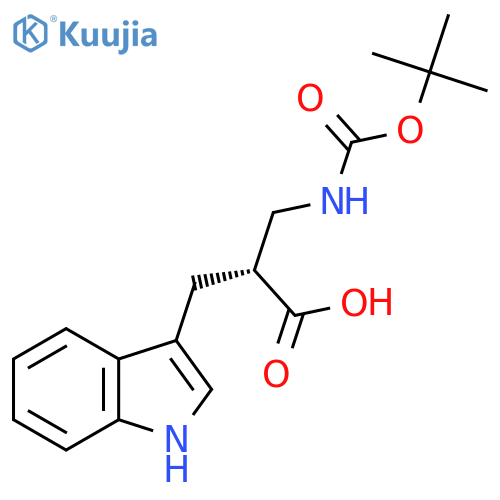 (2S)-3-{[(tert-butoxy)carbonyl]amino}-2-(1H-indol-3-ylmethyl)propanoic acid structure