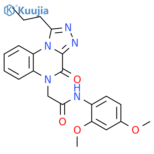 N-(2,4-dimethoxyphenyl)-2-{4-oxo-1-propyl-4H,5H-[1,2,4]triazolo[4,3-a]quinoxalin-5-yl}acetamide structure