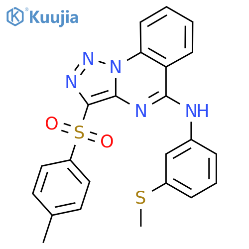 3-(4-methylbenzenesulfonyl)-N-3-(methylsulfanyl)phenyl-1,2,3triazolo1,5-aquinazolin-5-amine structure