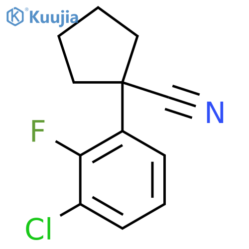 1-(3-Chloro-2-fluorophenyl)cyclopentanecarbonitrile structure