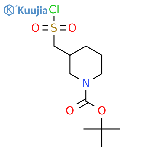 tert-butyl 3-(chlorosulfonyl)methylpiperidine-1-carboxylate structure
