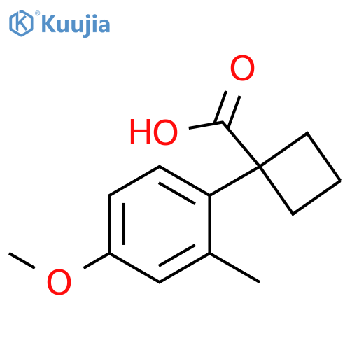 1-(4-methoxy-2-methylphenyl)cyclobutane-1-carboxylic acid structure