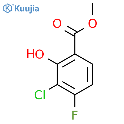 methyl 3-chloro-4-fluoro-2-hydroxybenzoate structure