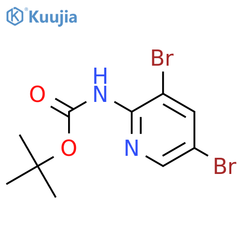 Tert-butyl-3,5-dibromopyridin-2-ylcarbamate structure