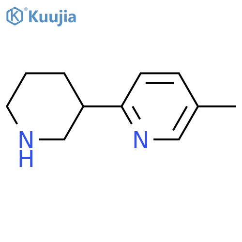 5-methyl-2-(piperidin-3-yl)pyridine structure