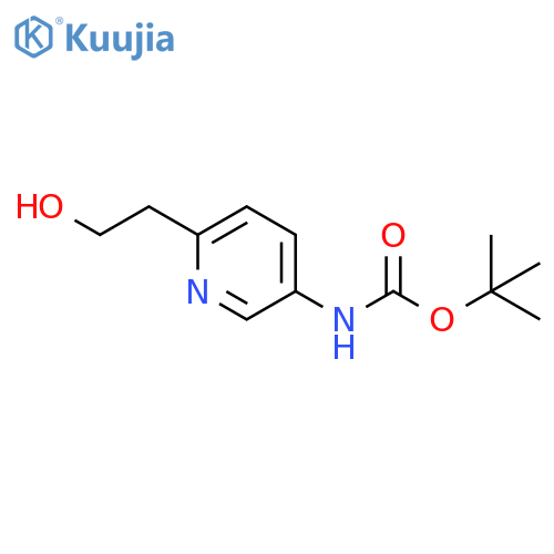 tert-butyl N-[6-(2-hydroxyethyl)pyridin-3-yl]carbamate structure