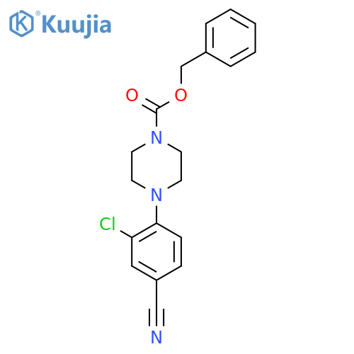 Benzyl 4-(2-chloro-4-cyanophenyl)piperazine-1-carboxylate structure