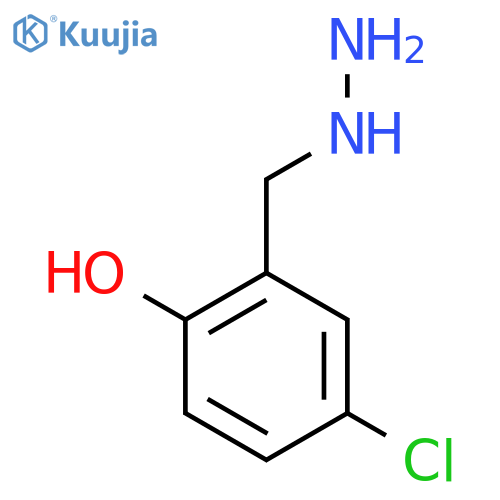 4-chloro-2-(hydrazinylmethyl)phenol structure