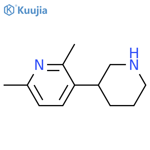 2,6-dimethyl-3-(piperidin-3-yl)pyridine structure
