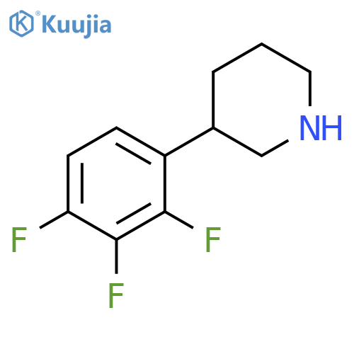 Piperidine, 3-(2,3,4-trifluorophenyl)- structure