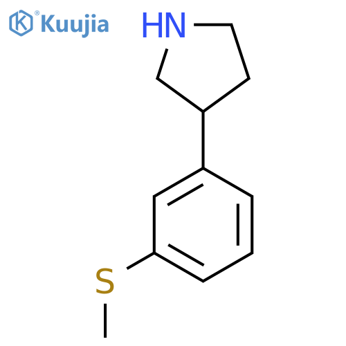 3-3-(methylsulfanyl)phenylpyrrolidine structure
