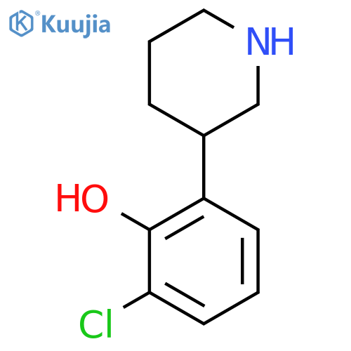 2-chloro-6-(piperidin-3-yl)phenol structure