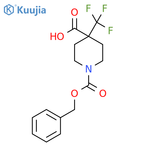 4-Trifluoromethyl-piperidine-1,4-dicarboxylic acid monobenzyl ester structure