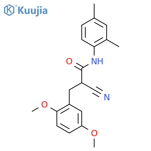 2-cyano-3-(2,5-dimethoxyphenyl)-N-(2,4-dimethylphenyl)propanamide structure