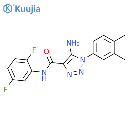 5-amino-N-(2,5-difluorophenyl)-1-(3,4-dimethylphenyl)-1H-1,2,3-triazole-4-carboxamide structure