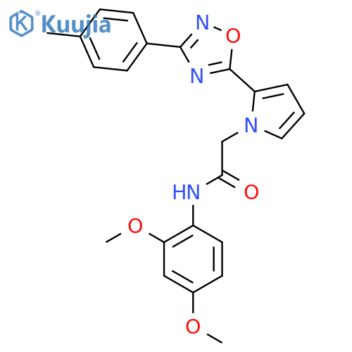 N-(2,4-dimethoxyphenyl)-2-{2-[3-(4-methylphenyl)-1,2,4-oxadiazol-5-yl]-1H-pyrrol-1-yl}acetamide structure