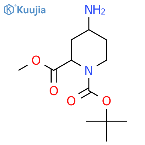 1-Tert-Butyl 2-methyl 4-aminopiperidine-1,2-dicarboxylate structure