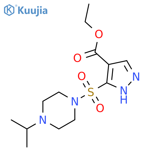 Ethyl 3-(4-isopropylpiperazin-1-yl)-sulfonyl-1H-pyrazole-4-carboxylate structure