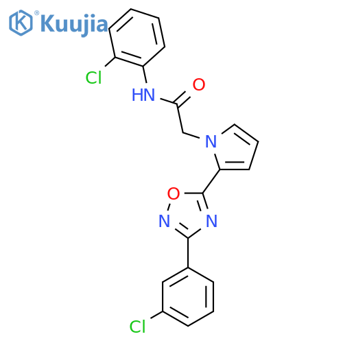 N-(2-chlorophenyl)-2-{2-[3-(3-chlorophenyl)-1,2,4-oxadiazol-5-yl]-1H-pyrrol-1-yl}acetamide structure