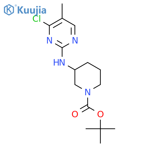 3-(4-Chloro-5-methyl-pyrimidin-2-ylamino)-piperidine-1-carboxylic acid tert-butyl ester structure